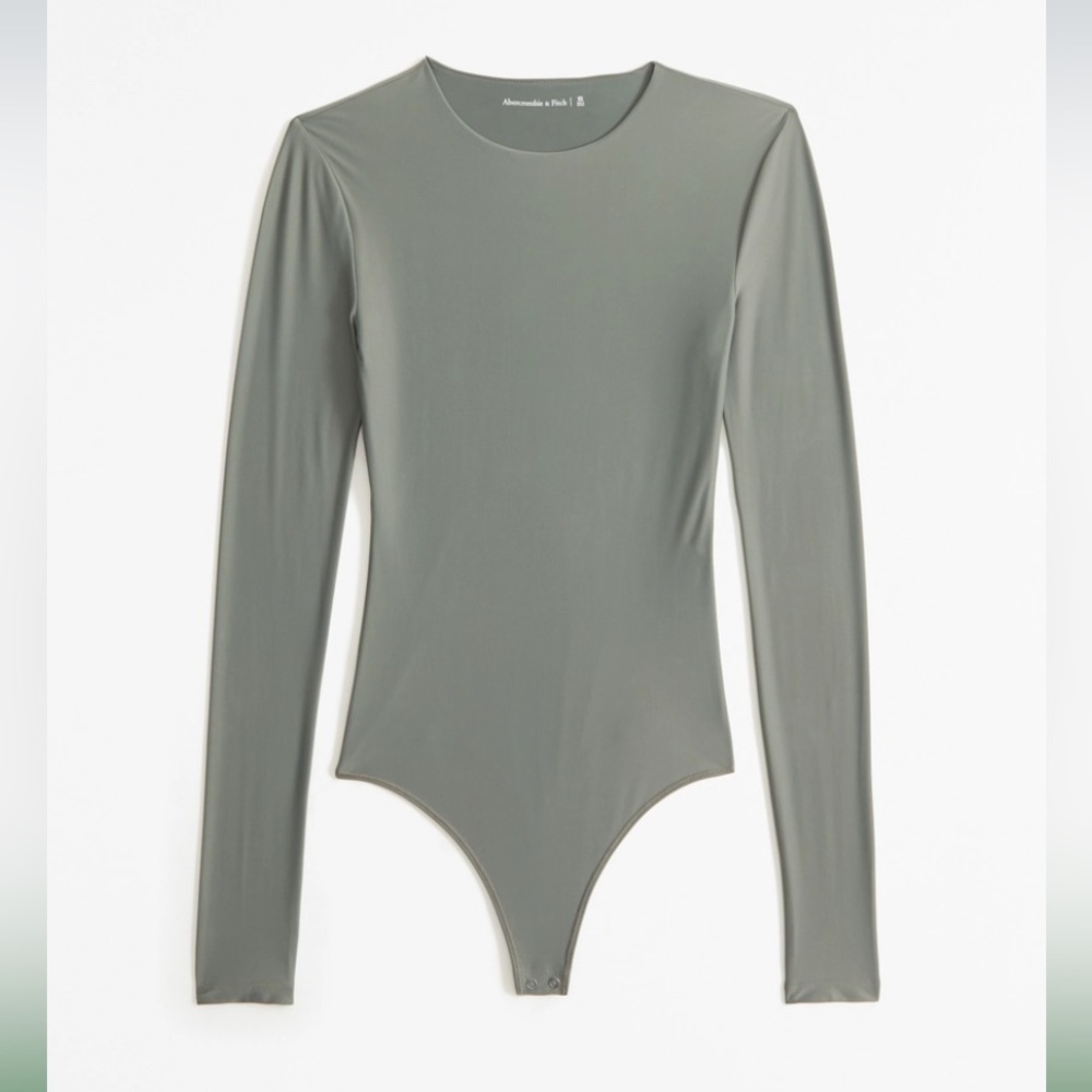Abercrombie Soft Matte Long Sleeve Crew Bodysuit NWOT Medium
